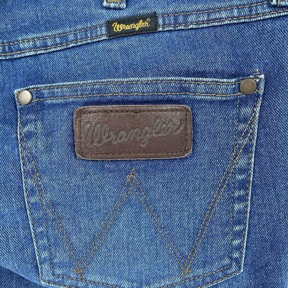 Wrangler Retro Denim High Rise Trouser Boot Flare Stretch Jeans Size 29 (30x27) - Picture 10 of 12